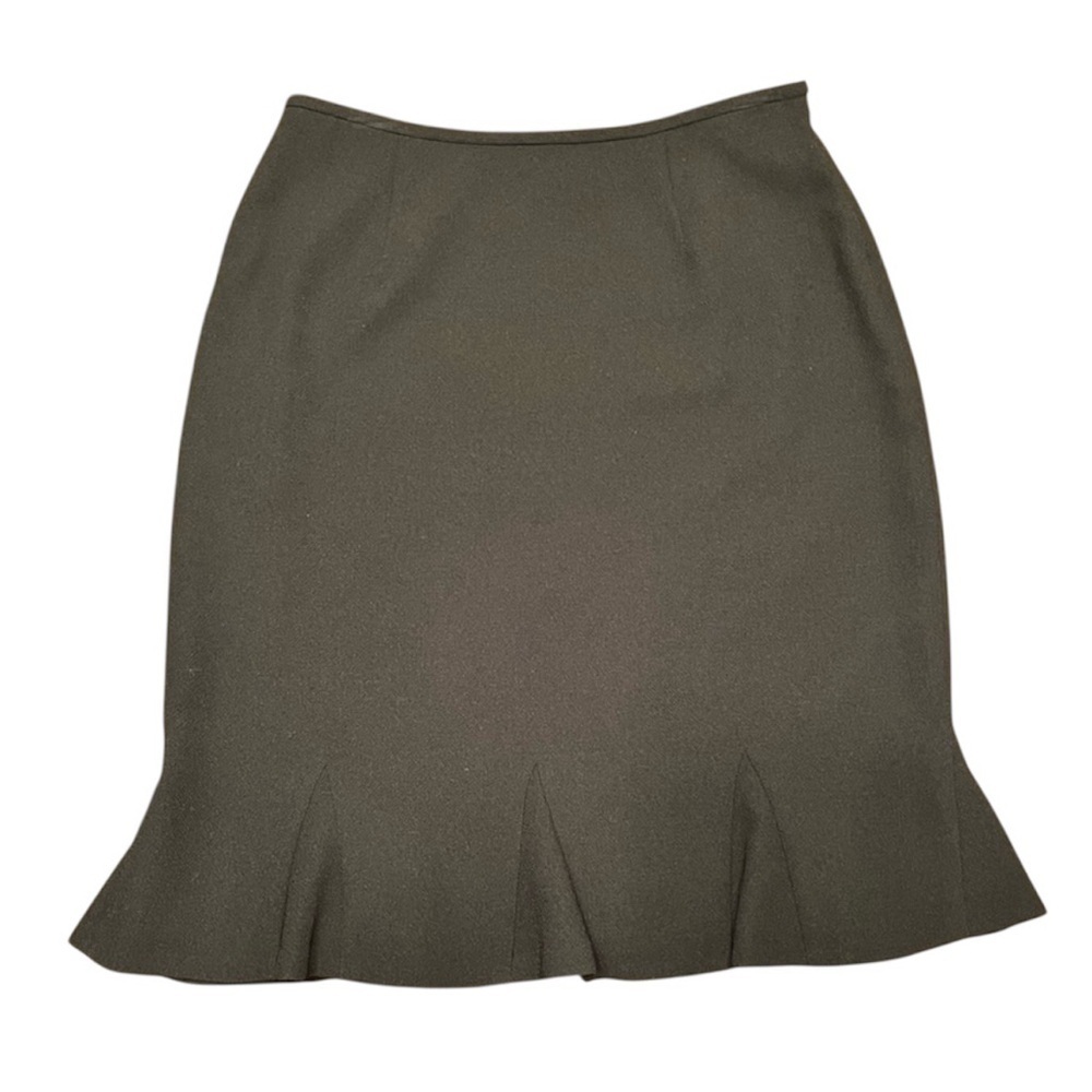 NWT Le Suit Black Knee-Length Fluted Hem Pencil Skirt Size 8P